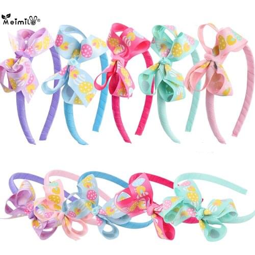Meimile Cute Color Hairband Bow Head Band for Children Girls Colorful Headwear For Kids Fashion Gifts Party Hair Accessories