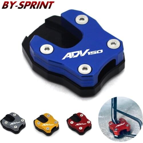 Motorcycle Accessories CNC ADV150 Kickstand Foot Side Stand Extension Pad Support Plate For ADV 150 adv150 2019-2020 With LOGO