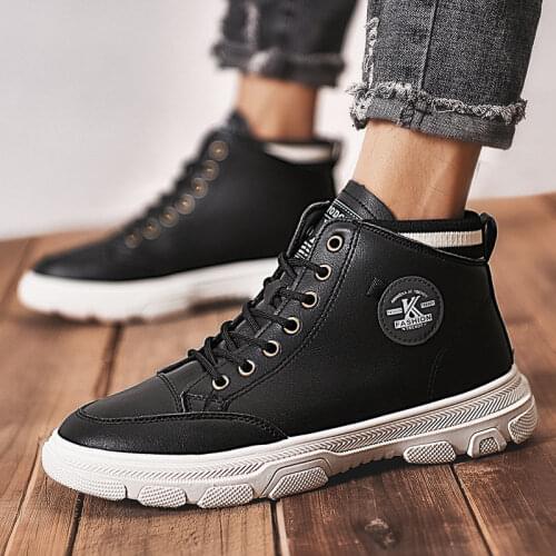 Spring and autumn Martin boots mens high top Korean versatile fashion shoes anti slip fashion casual Martin shoes student boots