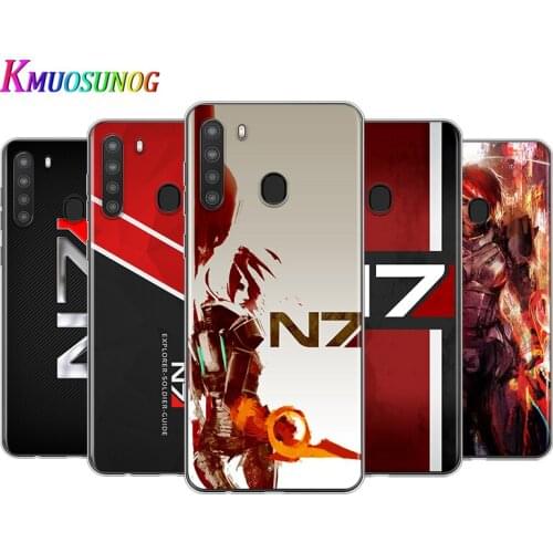 N7 Mass Effect For Samsung A90 A80 A70 A70S A60 A50 A40S A30 A20 A10S A10E A10 A2 Core Transparent Phone Case