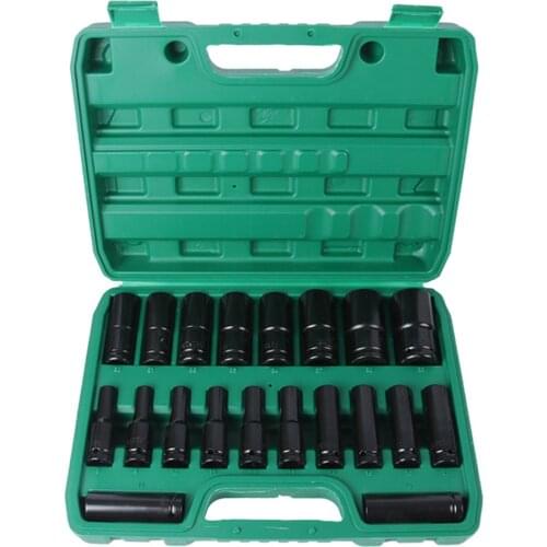 9/10/15/20pcs 1/2 Inch Electric Wrench Accessory Set Impact Socket Home Multifunctional Practical Sleeve Set with Storage Box