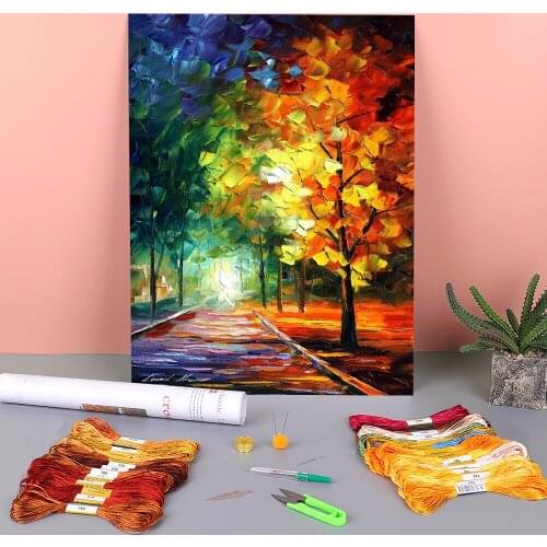 Melting Beaty Printed Fabric 11CT Cross-Stitch DIY Embroidery Kit DMC Threads Sewing Needlework Knitting Handiwork Gift Decor