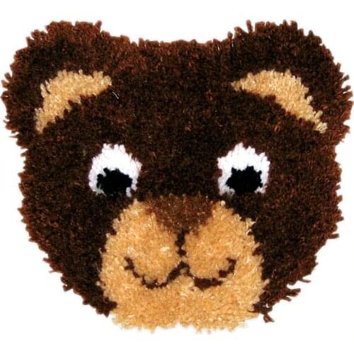 Latch hook rug kits for adults Crochet carpet with Pre-Printed Pattern Embroidery kits cross stitch Cartoon bear Home decoration