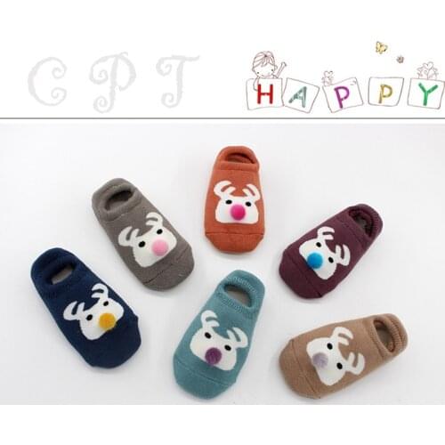 1 Pair Baby Non-slip Floor Socks Cotton Kawaii Animal Thickened Infant Floor Socks Garden & Toddler Shoes No Show Baby Socks