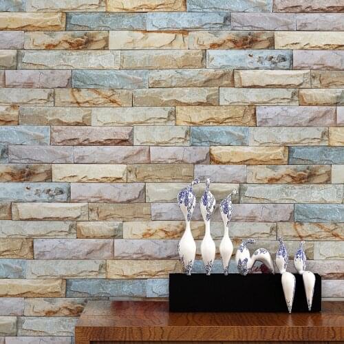 Beibehang culture stone marble blocks PVC wallpaper for walls 3 d wall papers home decor vinyl Wall covering for bedroom behang