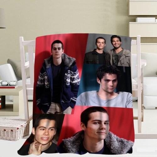 Custom Dylan O'Brien Blanket Office Sofa Blanket Portable Soft Blanket Bed Plane Travel Adult Home Blanket