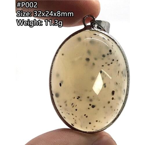 Natural Chalcedony Pendant Jewelry For Women Man Healing Love Luck Gift 32x24x8mm Beads Oval Stone Crystal Silver Gemstone AAAAA