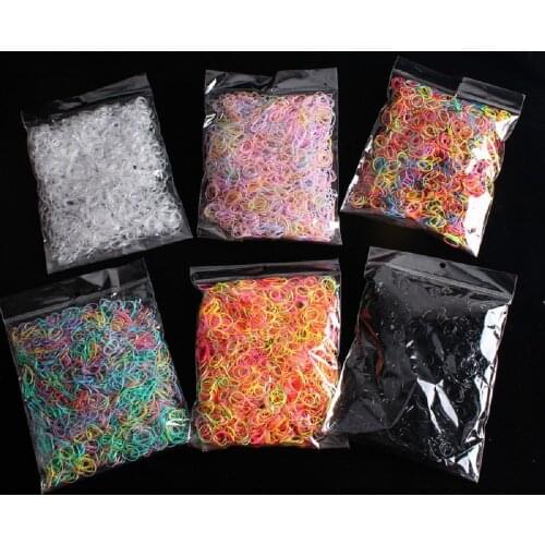 2000pcs/bag Child Children Baby Hair Holders Hair Rope Rubber Bands Elastics Girls Tie Gum