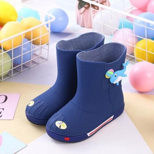 Rain Boots Kids Boys Non-slip Rubber Boots Toddler Girls Waterproof Water Shoes Warm Children Rainboots four Seasons Remo Rainbo