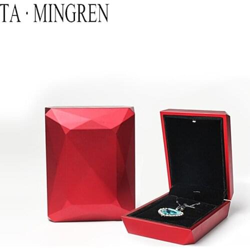 TA MINGREN diamond piano paint faceted ring storage box wedding necklace display decoration jewelry box 4 colors available