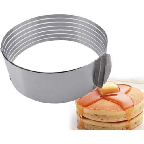 Retractable Stainless Steel Circle Foam Ring Cake Baking Tool Set Size Shape Adjustable Bakeware For Kitchen Tools