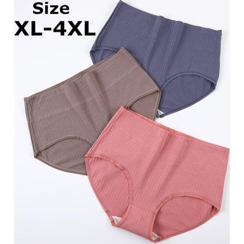 M-4XL Panties for women cotton plus size High waist briefs female underpants ladies underwear casual winter women lingerie