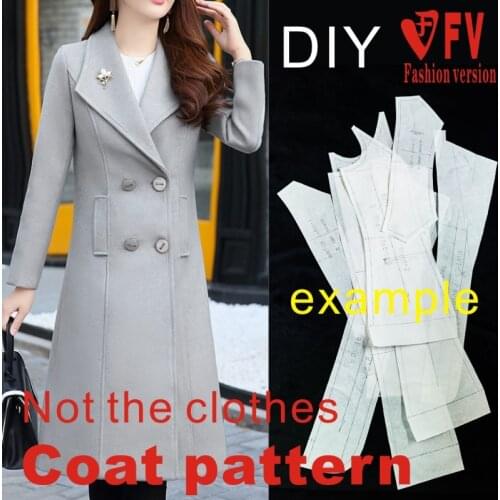 Cutting pattern womens coat coat pattern clothing drawing BFY-206