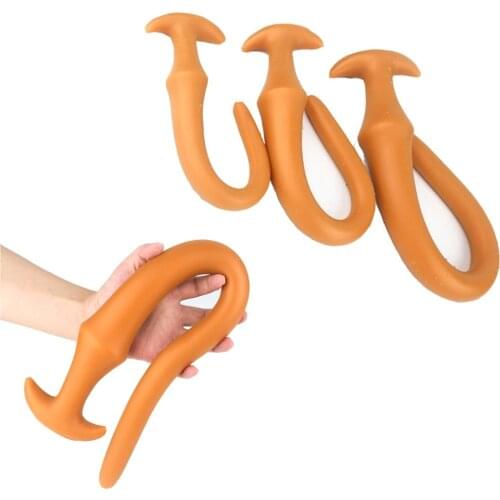 Gold Black Huge Butt Plug With Suction Cup Super Long Dildo Big Anal Plug, Adult Shop Prostate Massager Sex Toys For Women Men