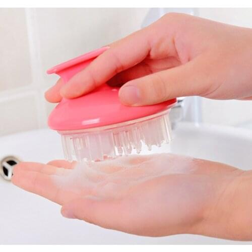 1 pcs Spa Slimming Massage Brush Shampoo Wide Tooth Comb Hair Washing Washing Shower Hair Comb Scalp Soft Brush Head Comb