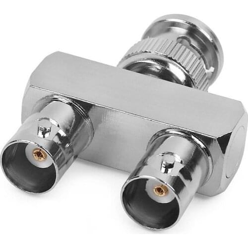 10PCS BNC male to two BNC female 3-Way Y Triple RF Coaxial Adapter Connector Converter
