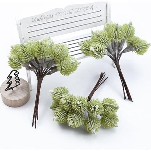 10pcs Green Plastic pine cone vases for home decor wedding decorative flowers wreaths christmas Crafts artificial plants cheap