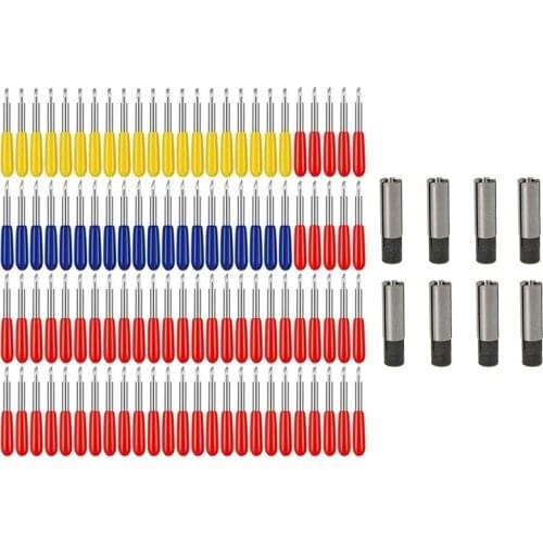 100Pcs Cutting Blades & 8 Pcs 1/4 Inch To 1/8 Inch Chuck Driver Adapter Engraving Machine Conversion Kit