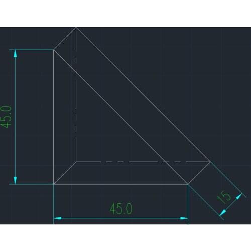 45*45*15mm Triangle Prism Optical Glass Right Angle Prism 10pcs