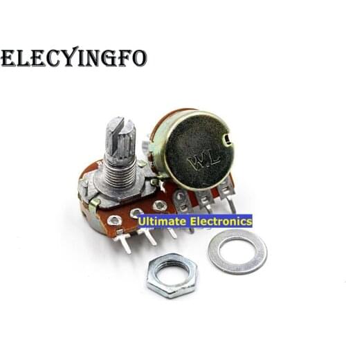 5PCS WH148 B 1K 2K 5K 10K 20K 50K 100K 250K 500K 1M Single Potentiometer 3feet handle 15mm