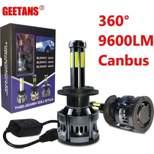 8-COB 360 Degree Lamp H11 LED Fog Lights H7 LED H4 Car Headlights Bulbs 9005 9006 HB4 Auto Lamp H1 LED Bulb 6500K 9600LM Canbus
