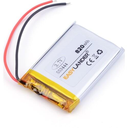 553444 820mah 3.7V lithium rechargeable battery Dual handsome lithium polymer battery MP3 MP4 MP5 small toys medical device