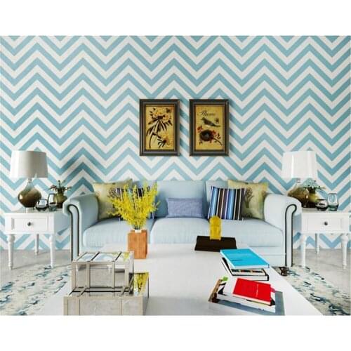 Beibehang Nordic geometric wavy papier peint wallpaper Modern Mediterranean bedroom living room background Nonwoven 3d wallpaper