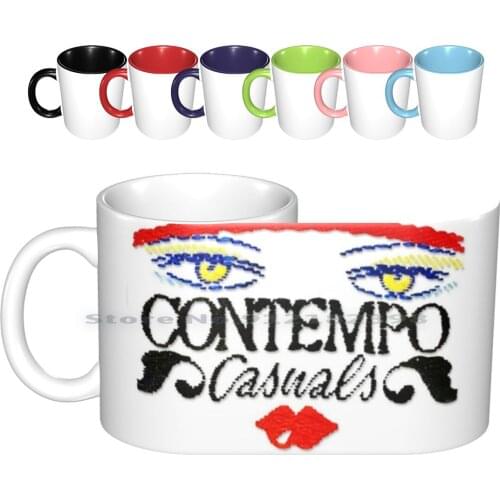 Contempo Casuals-80s / 90s Cult Fashion Label Logo Ceramic Mugs Coffee Cups Milk Tea Mug Contempo Contempo Casuals Cult Fashion