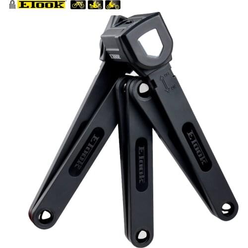 Etook Folding Bike Safety Lock 15T Shear Patent Bracket High Security Foldable Lock For Motorbike E-bike Electric Bike ET510