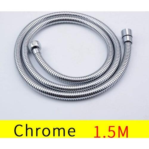 Chrome Polished 150cm G1/2 Shower Hose Bathroom Accessories Solid Brass Flexible Hose bath contect hand shower