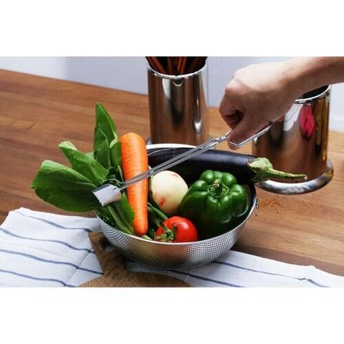 20pcs BBQ Tools Stainless Steel Scissors Type Grilled Food Clip Barbecue Accessories Portable Tongs Outdoor Gadget