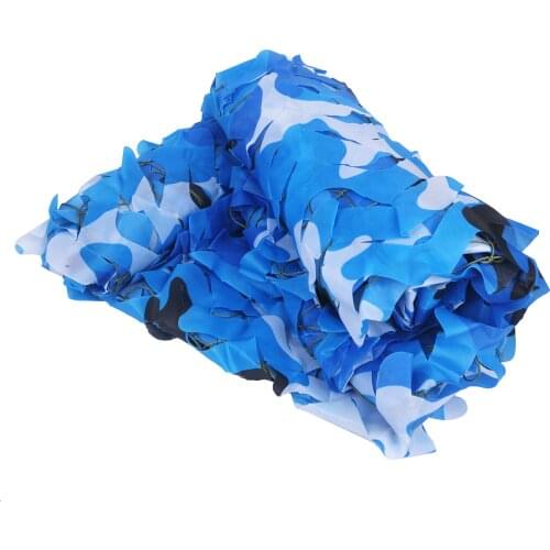 Camouflage Netting Blue 1.5×2 3 4M Camo Net Shade Tent Garden Hidden Fence Gazebo Sunshade Hood Shelter Hunting Party Hunting