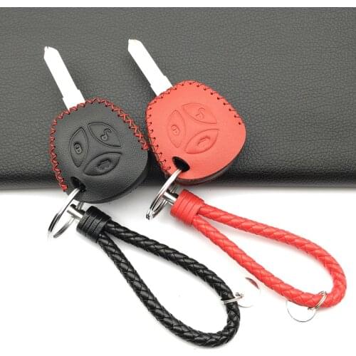 Remote 3 Buttons Straight Car Key Leather Case Keychain Cover for Lada Sedan Largus Kalina Granta Vesta X-Ray XRay Protect Shell