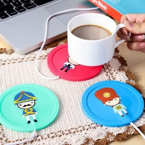 Cartoon creative silicone electric Insulation coaster USB warm cup heating device Office Coffee Tea Warmer Pad Mat