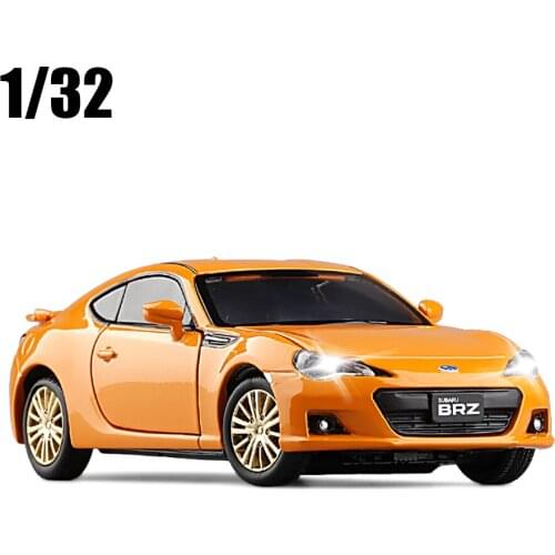 1:32 New Subaru BRZ 2019 Sports Car Diecast Car Model With Sound Light For Kids Boy Gifts Toys Free Shipping
