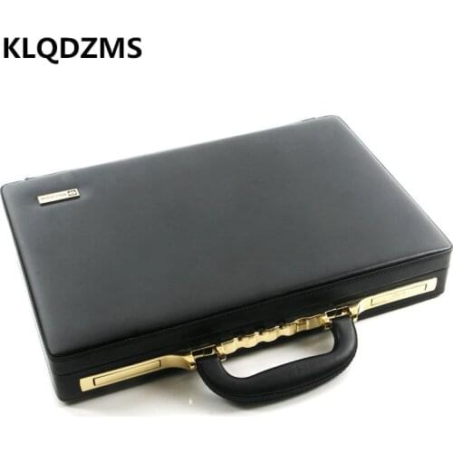 KLQDZMS Mens Password Box PU Handbag Briefcases Password Bags Office Business Laptop-Bag Multifunctional Password Box