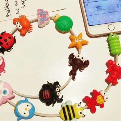 Cable Bite Cartoon Insect Owl Cable Protector Wire Winder Data Line Cord For USB Charging Protective Cover Winder Organizer