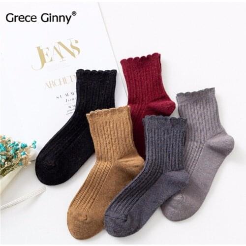 2018 new autumn and winter high quality hair feel solid color casual womens short socks