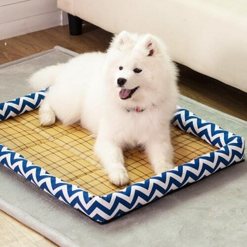 New 2018 Pet Beds Cool Dog Blanket Pet Cat House Mat Dogs Cooling Pad Summer Dog Bed For Medium Large Dogs Wave Pattern