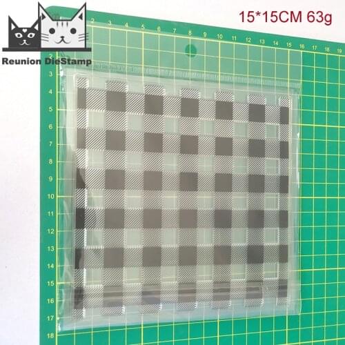 Reunion Plaids Buffalo Check CLEAR STAMPS DIY Scrapbooking Card Album Paper Craft Rubber Transparent Silicon Clear Stamp