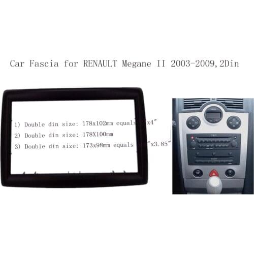 2Din / 2 din Frame For RENAULT Megane II 2003-2009 DVD Stereo Fascia Panel Plate Mounting Dash Installation Trim Kit Bezel