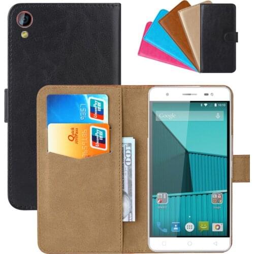 Luxury Wallet Case For Senseit E500 PU Leather Retro Flip Cover Magnetic Fashion Cases Strap