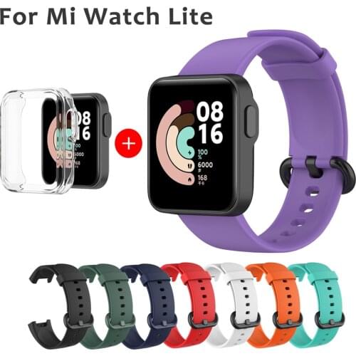 Sport Silicone Strap For Xiaomi Mi Watch Lite Case Cover Smartwatch Band Bracelet Wrist for Mi Watch Lite Screen Protectors