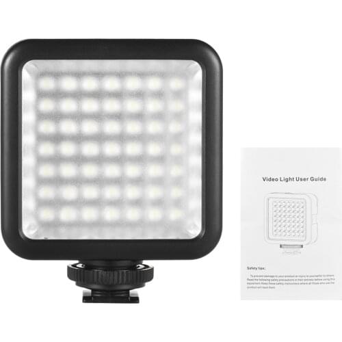 Andoer W49 Mini Camera LED Lamp Panel Light Dimmable Camcorder Video Lighting W/ Shoe Mount Adapter for Canon Nikon Sony A7 DSLR