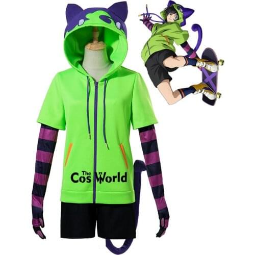 SK8 the Infinity Chinen Miya Hoody Hoodie Shorts Outfit Anime Customize Cosplay Costumes