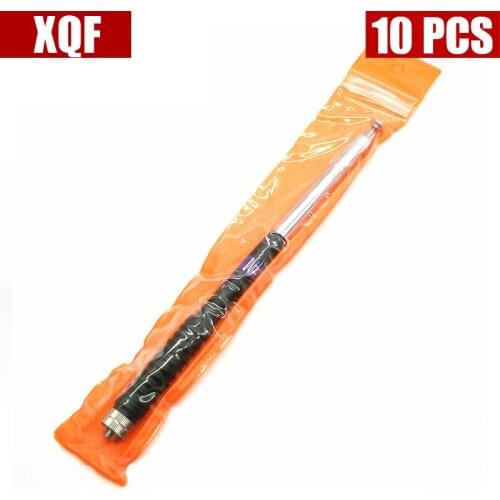XQF 10PCS FP10120 Telescopic Antenna SMA-F VHF 136-174MHz for Kenwood BAOFENG UV-5R BF-888S Two Way Radio