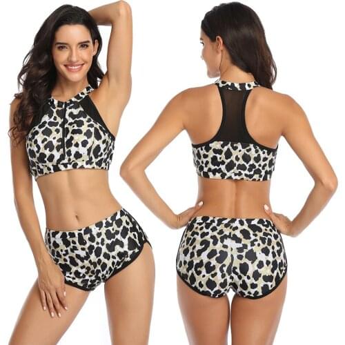 New Swimsuit Women Bikini 2020 mujer Swimwear High Waist Bikini Set Sport Tops Bathing Suit Women Padded Beach Wear Biquinis