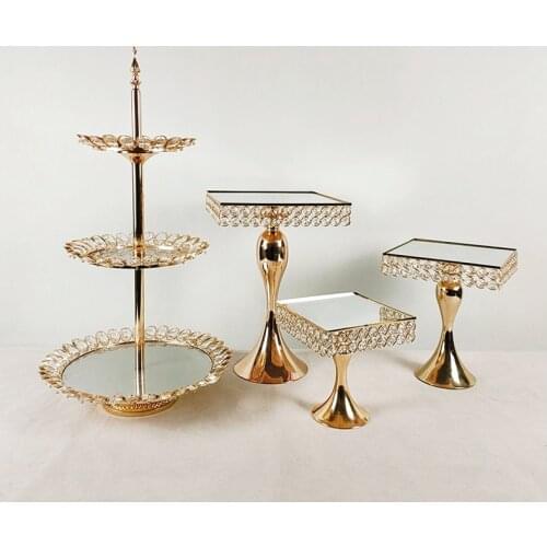 4pcs/lot 3 Tier square Cupcake Stand with Base, metal Cake Stand, Cupcake Tower Stand, Premium Cupcake Holder
