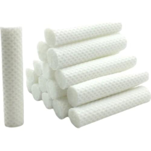 50Pcs Cotton Wick Essential Oil Inhaler Refills for Blank Nasal Sticks Aromatherapy Cotton Interior Paper Exterior