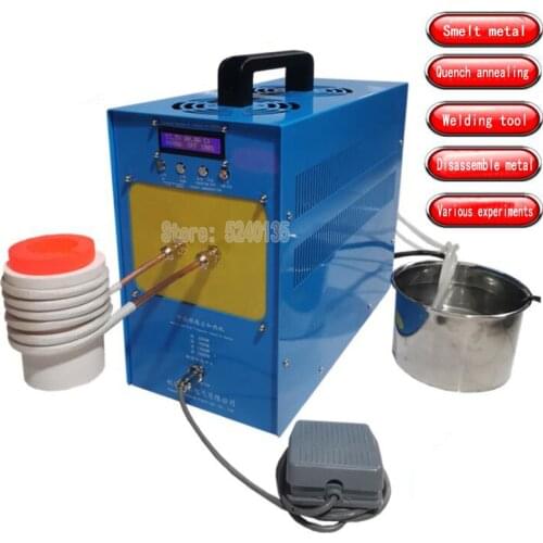 6KW 7KW 9KW 220v medium and high frequency induction heating machine ZVS induction high frequency furnace quenching dipping